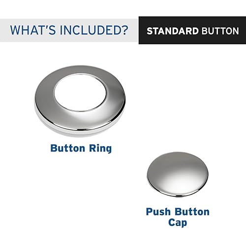 InSinkErator Blende chrom für pneumatischen Drucktaster / Balgtaster – SinkTop Switch Push Button STC-CHRM - 2