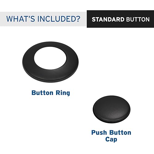 InSinkErator Blende matt-schwarz für pneumatischen Drucktaster / Balgtaster – SinkTop Switch Push Button STC-MTBLK - 2