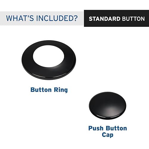 InSinkErator Blende schwarz für pneumatischen Drucktaster / Balgtaster – SinkTop Switch Push Button STC-BLK - 2