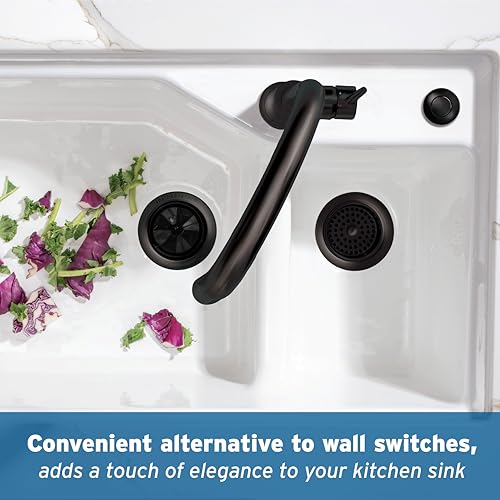InSinkErator Blende schwarz für pneumatischen Drucktaster / Balgtaster – SinkTop Switch Push Button STC-BLK - 3